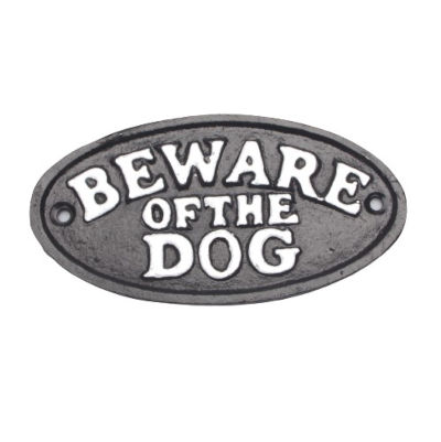 Cast Iron Beware of the Dog